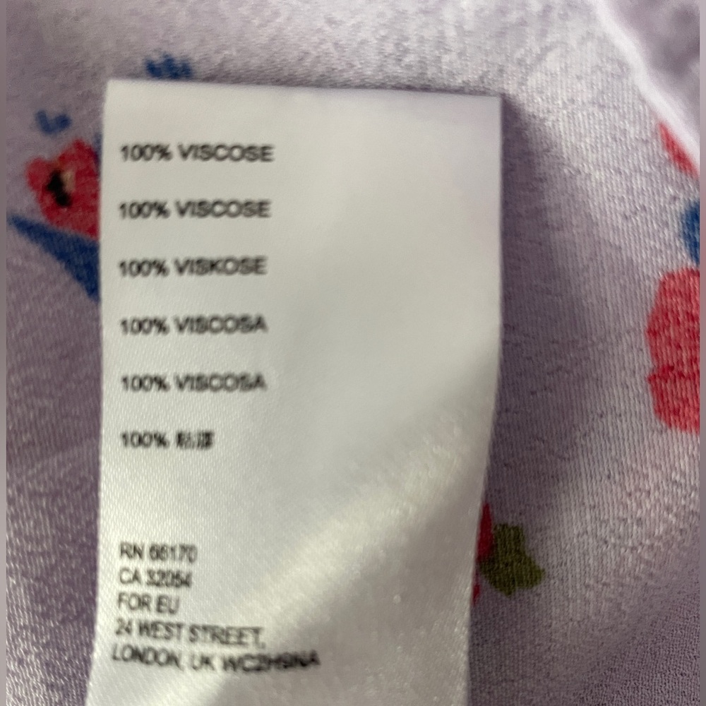 Anthropologie Maeve Juno Lilac Poppies Floral Spring Summer Tunic Dress XS - Picture 10 of 10